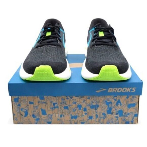 Brooks Ghost Max Cushioned Running Shoes Mens 12.5 Black Atomic Blue Jasmine main image 8